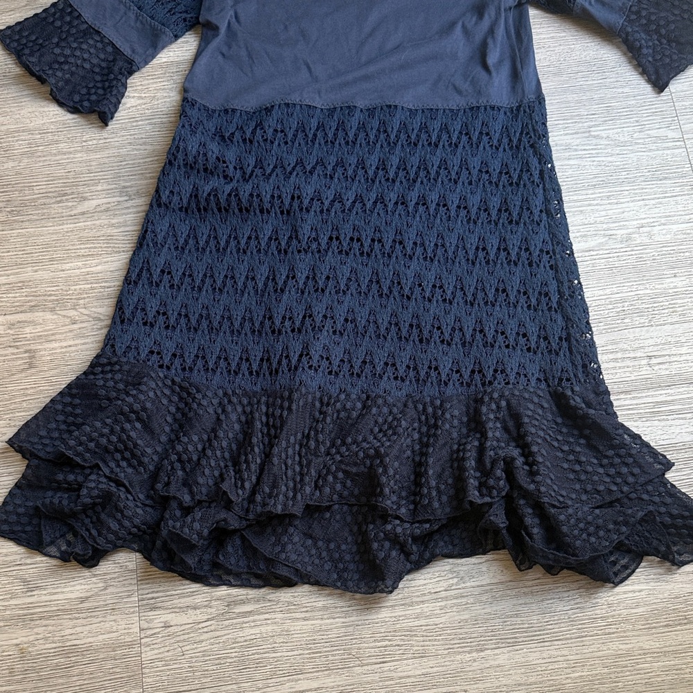 See by Chloe Elegant Navy Lace Dress - Picture 4 of 8